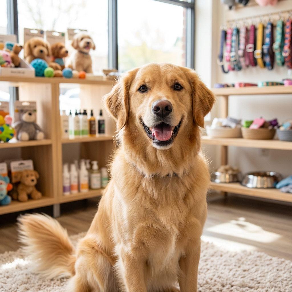Cachorro feliz no Dog Salon